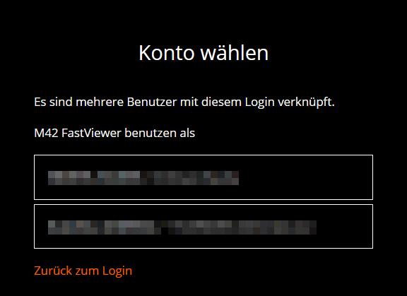 Select account