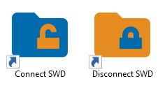 Screenshot ConnectSWD Icons