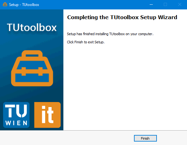 Screenshot TUtoolbox finished